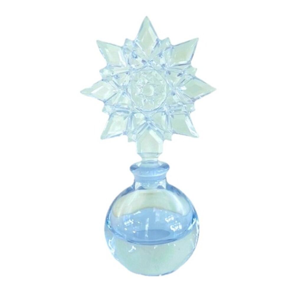 Perfume Bottle Vtg Pressed Glass Star Stopper Vanity Tray Fragrance